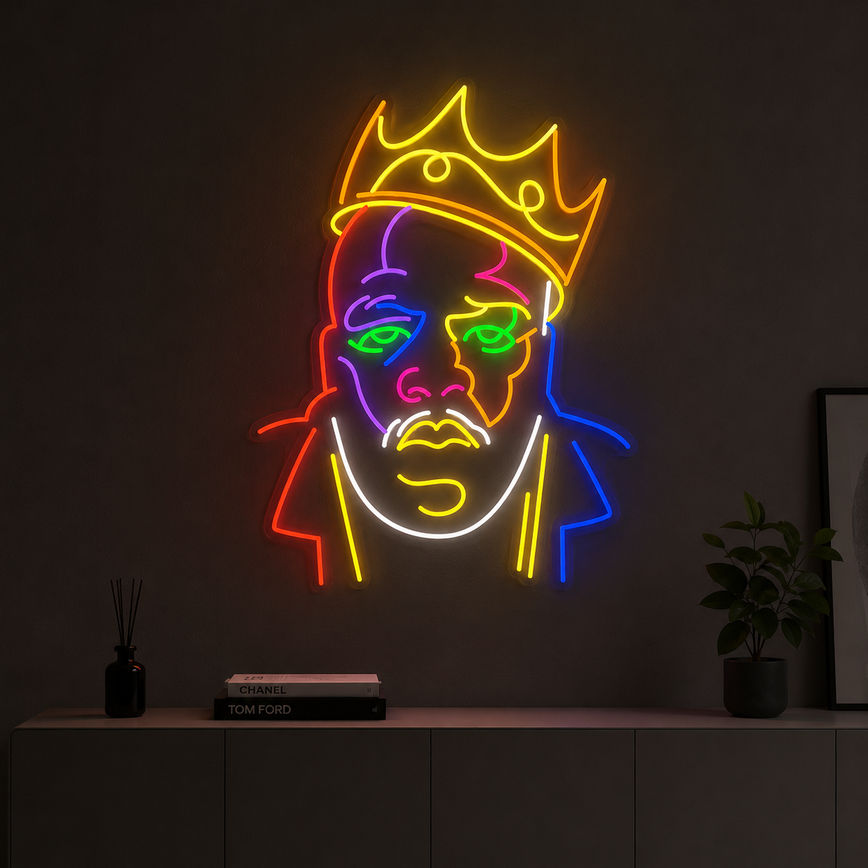Néon LED Biggie Smalls hip hop décoration chambre salon